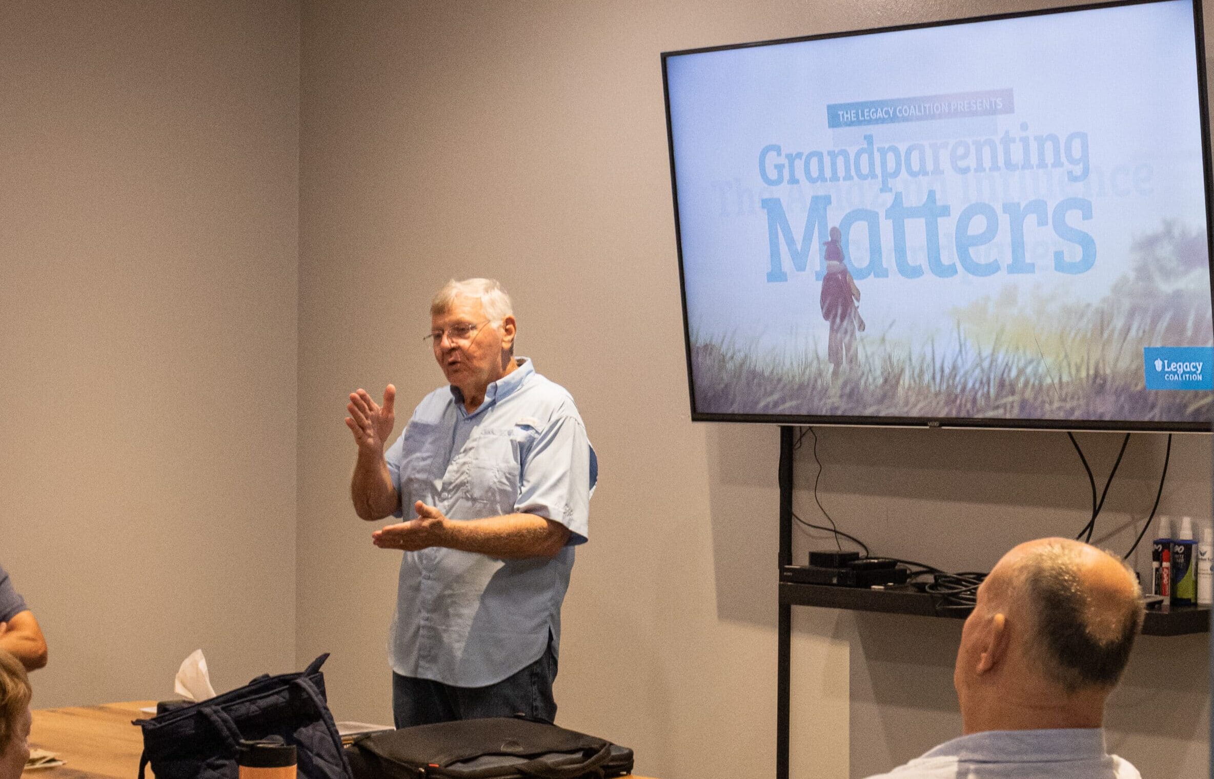 a teacher in front of a class