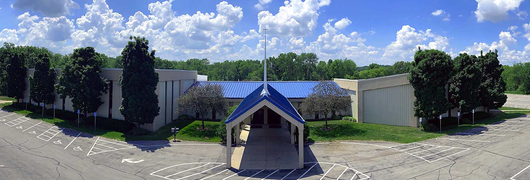 outside of church on sunny day